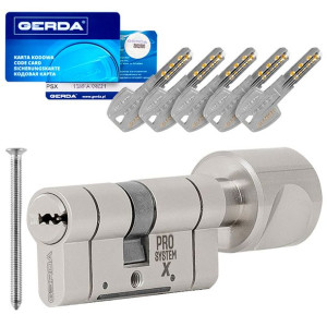 Wkładka z gałką G55/45 PRO system nikiel GERDA PSX