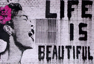 Banksy Billie Holiday Life is Beautiful - plakat 9