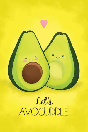 Awokado Lets Avocuddle - plakat 61x91,5 cm