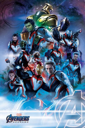 Avengers Endgame Quantum Realm Suits - plakat 61x9