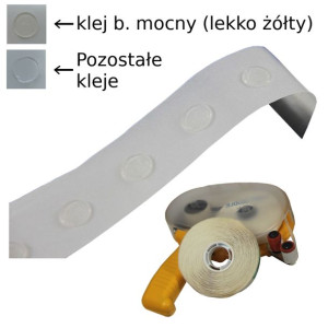 Kropki Klejowe Do Aplikatora ATG - Średnica 6mm, 1500szt Mocno Lepka