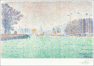 At Flushing, Paul Signac - plakat 29,7x21 cm