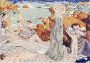 Bathers, Pouldu beach, Maurice Denis - plakat 40x3