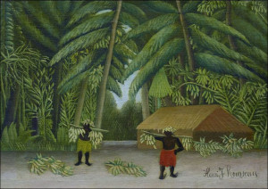 Banana Harvest, Henri Rousseau - plakat 42x29,7 cm