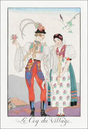 Atours simples: dameshoeden, George Barbier - plak