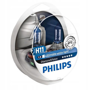 Żarówki H11 PHILIPS Diamond Vision BIAŁA BARWA