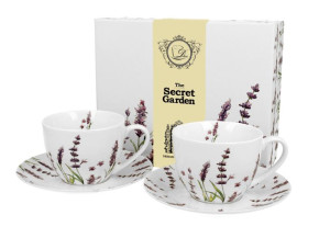 Filiżanki ze spodkami 280 ml komplet 2 szt. CLASSIC LAVENDER