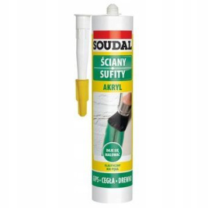 Akryl Uszczelniacz Uniwersalny Soudal Biały 280 Ml