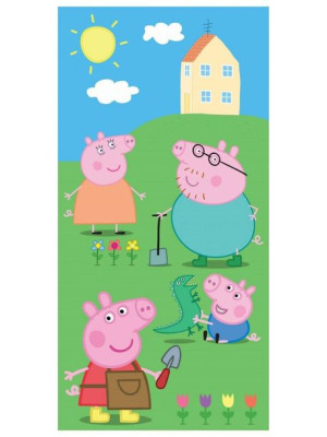 Ręcznik bawełniany 70x140 Świnka Peppa wiosna