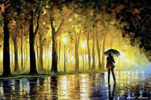 Bewitched Park by Leonid Afremov - plakat 91,5x61
