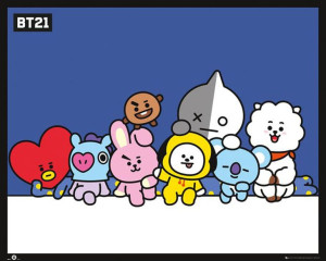 BT21 Bohaterowie BTS Bangtan Boys - plakat 50x40 c