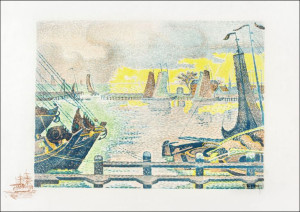 Boats at Flushing, Paul Signac - plakat 30x20 cm