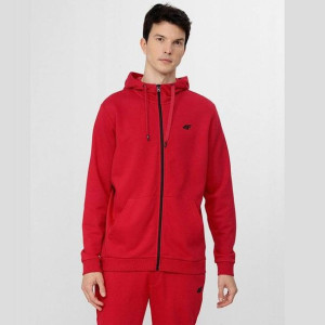 Bluza męska 4F z kapturem H4L22 BLM353 czerwona