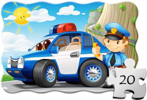 MAXI Puzzle CASTORLAND dla dzieci 20 el - Parol policyjny