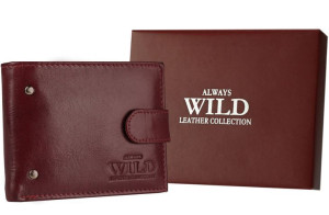 Stylowy, skórzany portfel męski poziomy z etui na karty, RFID - Always Wild