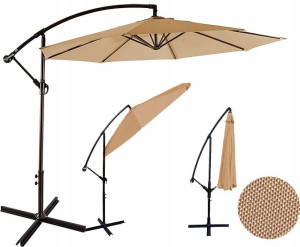 Parasol Ogrodowy Składany na Wysięgniku Duży 300cm CAPPUCCINO