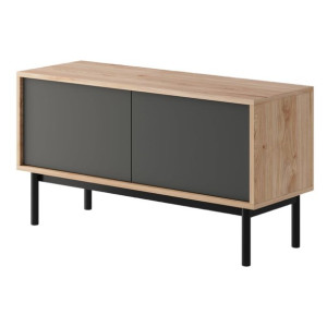 Szafka RTV BASIC BRTV104 Grafit mat + Jackson Hickory