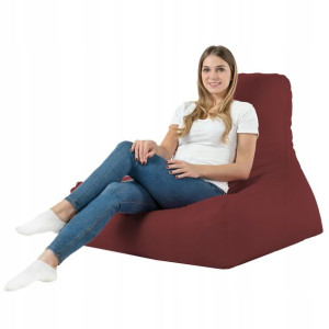 Fotel ekoskóra do siedzenia Bali XXL BORDOWY