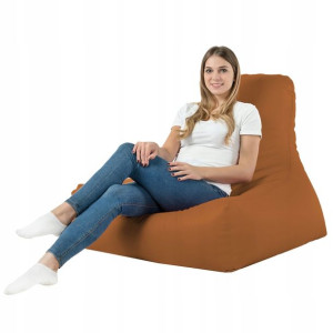 Fotel ekoskóra do siedzenia Bali XXL JASNOBRĄZOWY