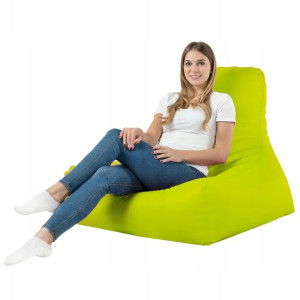 Fotel ekoskóra do siedzenia Bali XXL LIMONKOWY