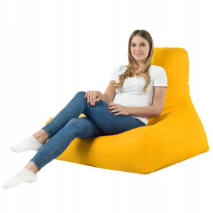 Fotel ekoskóra do siedzenia Bali XXL ŻÓŁTY