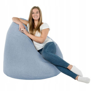 WOREK RECYKLING fotel sako PUFA NIEBIESKA XXL