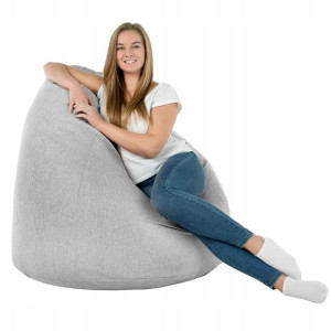 WOREK RECYKLING fotel sako PUFA SZARA XXL