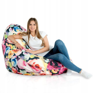 Worek SAKO do siedzenia DROP XXL fotel KWIATY