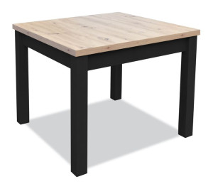 Stół kwadrat 90x90/190 pratyczny dąb artisan nogi czarne