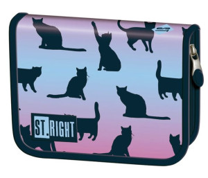 Piórnik dwuklapkowy bez wyposażenia NIGHT CATS