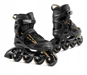 Rolki Unisex Regulowane Czarno-złote 38-41