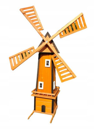 Wiatrak ogrodowy z drewna młyn Model NORDIC 170 CM