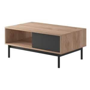 Ława do salonu nowoczesna BASIC BL104 Grafit mat + Jackson Hickory