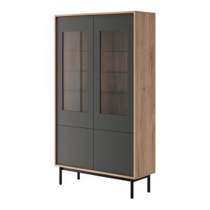 Witryna BASIC BWT104 Grafit mat + Jackson Hickory