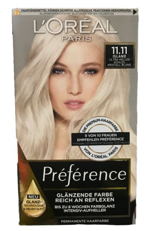 LOREAL Preference Island ultra jasny chłodny blond 11.11