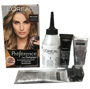 Loreal Preference farba balayage, pasemka blond, brąz