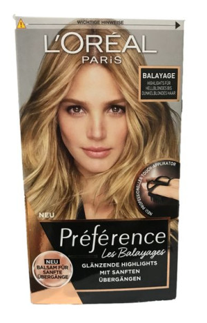 Loreal Preference farba balayage pasemka jasny, ciemny blond