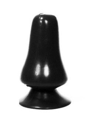 All Black 12 cm - Korek analny - stożek, Czarny TPR