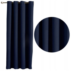 GRUBA ZASŁONA BLACKOUT 145x245 ZASŁONY granatowy