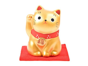 Figurka Maneki Neko - Złoty