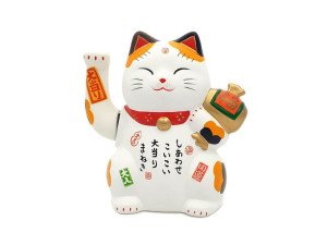 Machająca figurka Maneki Neko Ooatari
