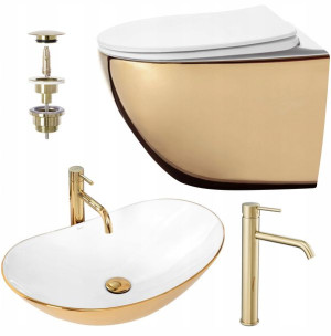 WC Carlo Gold Umywalka Royal Rea Bateria Korek