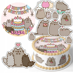 Zestaw Opłatek 28cm + Postacie - Pusheen Kot + G