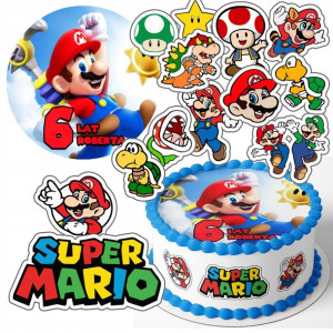 Zestaw Opłatek 28cm + Postacie - Super Mario +g
