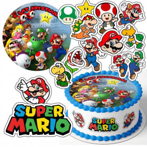 Zestaw Opłatek 28cm + Postacie - Super Mario +g