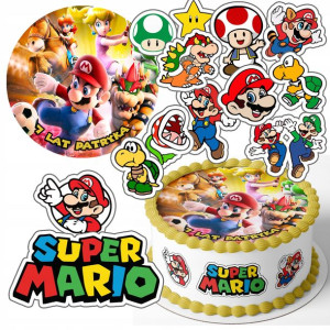 Zestaw Opłatek 28cm + Postacie - Super Mario +g