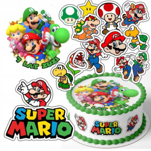 Zestaw Opłatek 28cm + Postacie - Super Mario +g