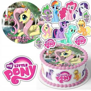 Zestaw Opłatek 28cm + Postacie - Kucyki Pony +gs