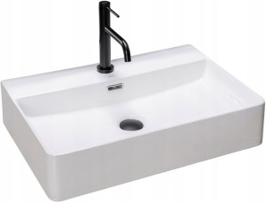 Umywalka Ceramiczna Nablatowa Gina 50cm Biała