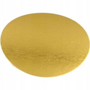 KRĄŻKI PODKŁADKI POD TORT okrągłe złote 20cm 10szt